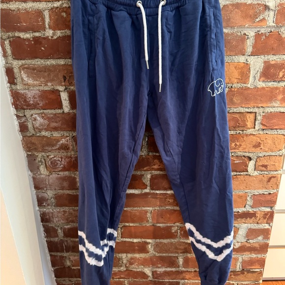 Ivory Ella Blue  Joggers with White Accents - Picture 2 of 3